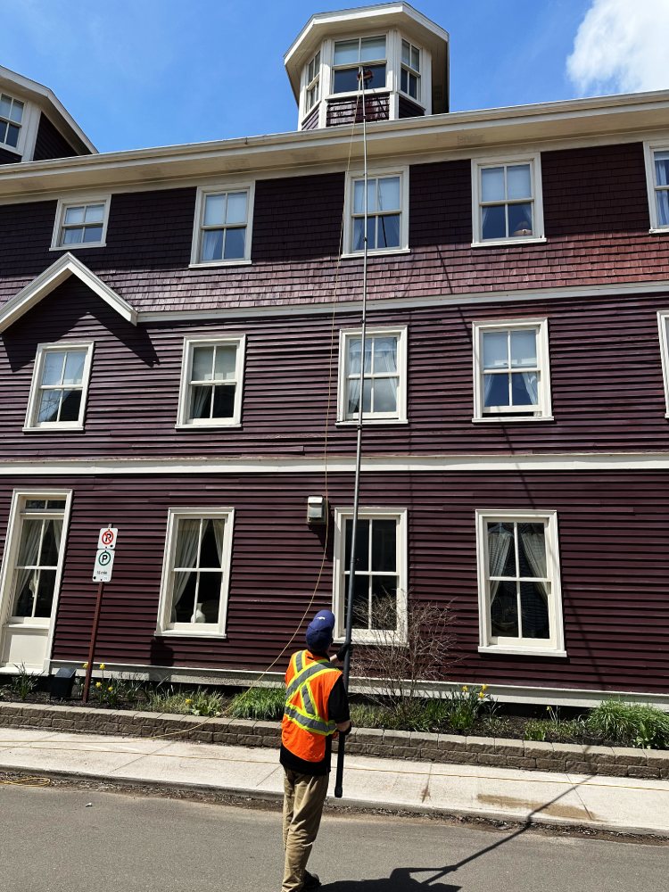 Commercial Window cleaning of Hotel in Charlottetown PEI Commercial Window cleaning of Hotel in Charlottetown PEI