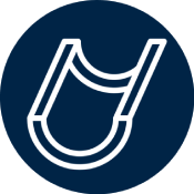 Professional gutter cleaning and debris removal service icon.